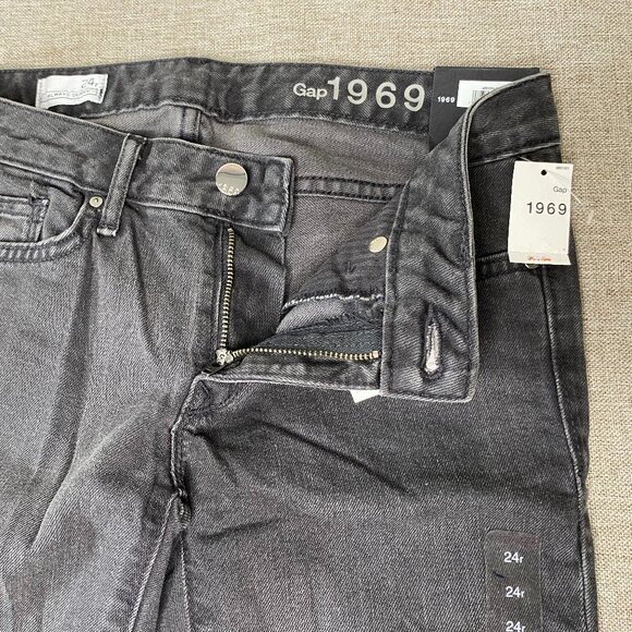 GAP 1969 Always Skinny Skimmer Denim Jeans Women's 24 Black Casual Pants NWT - Picture 4 of 14